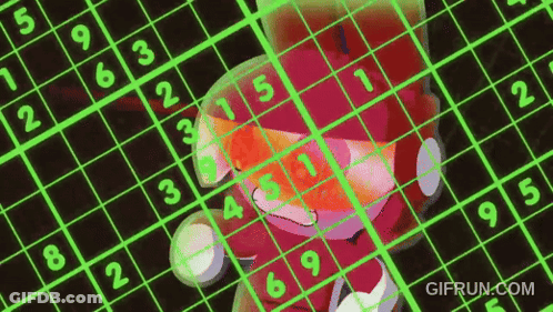 Green Grid With Numbers Gifrun.com GIF