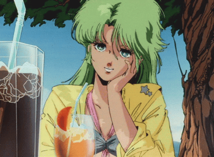 Green Hair Anime Megazone 23 GIF