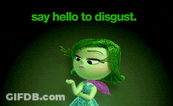 Green Hair Cartoon Character Say Hello To Disgust GIF