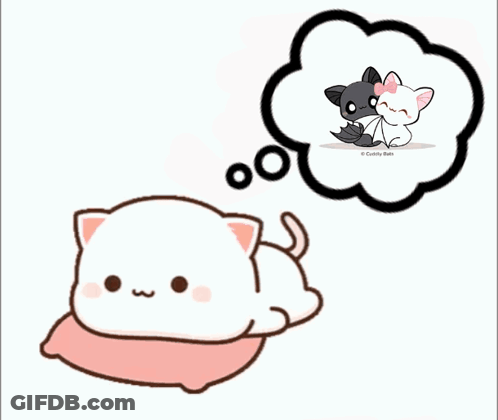 Green-Haired Girl In Front Of White Ball With Heart GIF