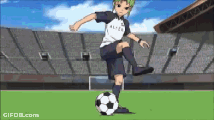 Green Haired Inazuma Striking GIF