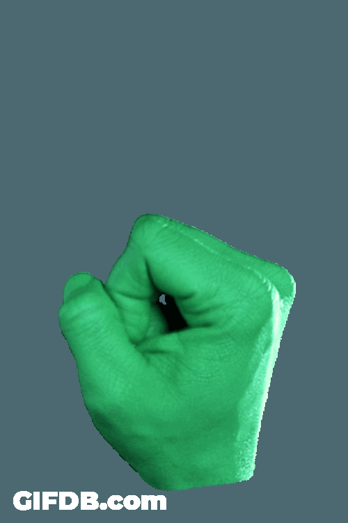 Green Hand Forming Okay GIF