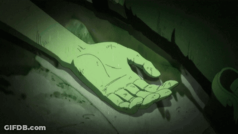 Green Hand Laying On Paper With Lines GIF
