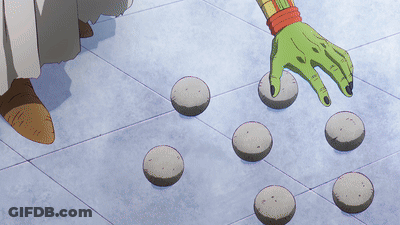 Green Hand Reaching For Rocks GIF