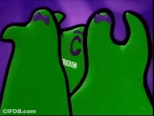 Green Hand With C And BBC GIF
