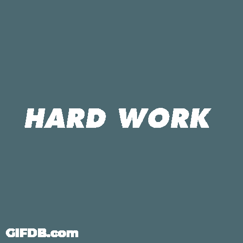 Green Hard Work Sticker GIF