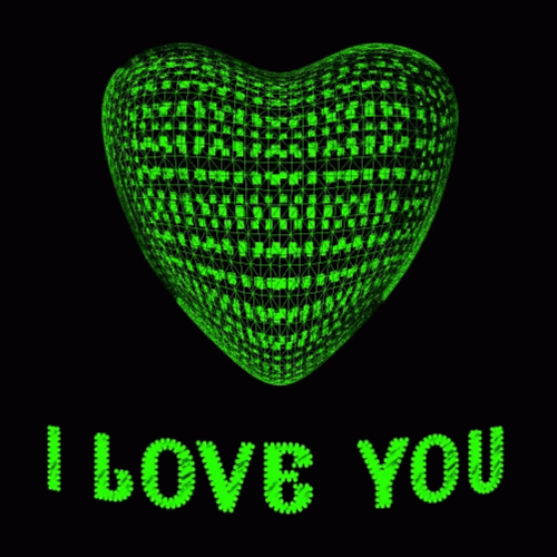Green Heart I Love You GIF