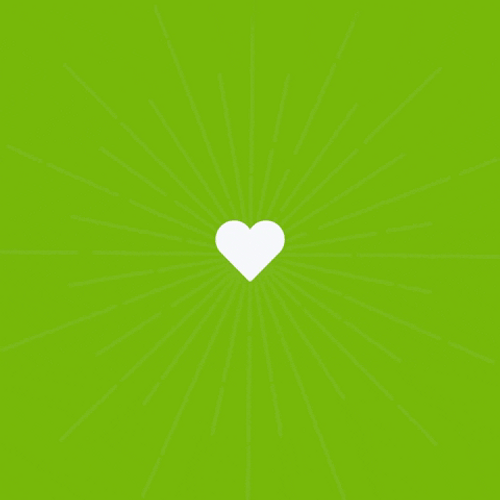 Green Heart Love Illustration GIF