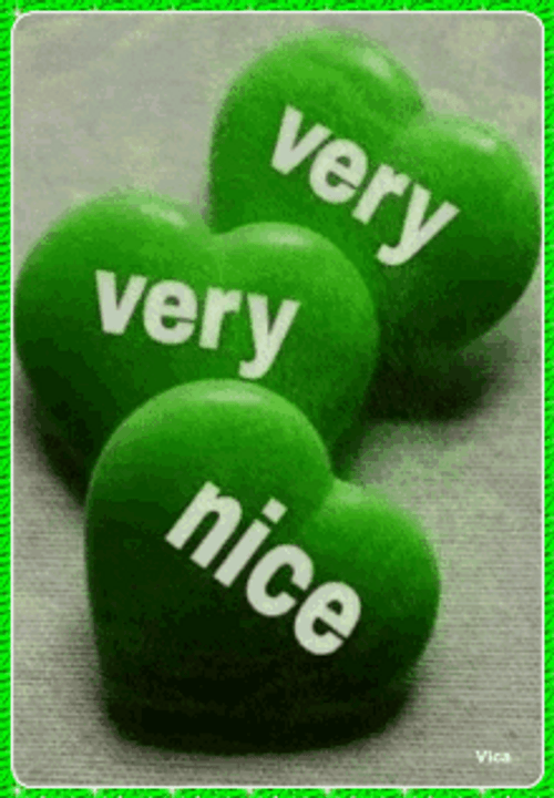Green Heart Very Very Nice GIF