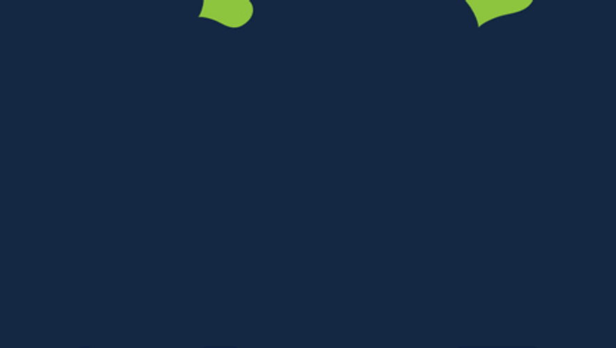 Green Hearts Falling GIF