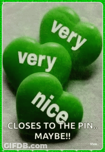 Green Hearts With The Words Very Nice On Them GIF