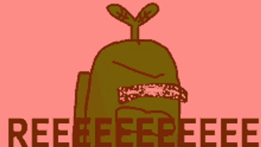 Green Impostor Among Us Reeee GIF