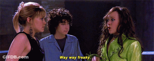 Green Jacket Girl Saying Way Way Freaky With Two Girls GIF