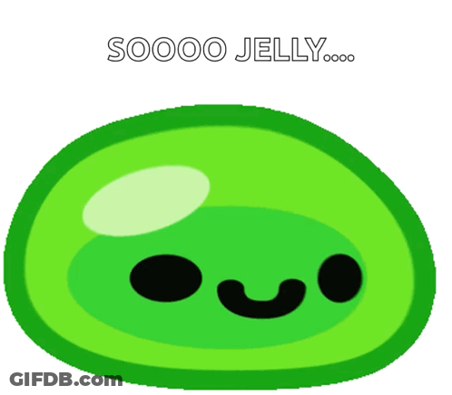 Green Jelly Saying Soooo Jelly GIF