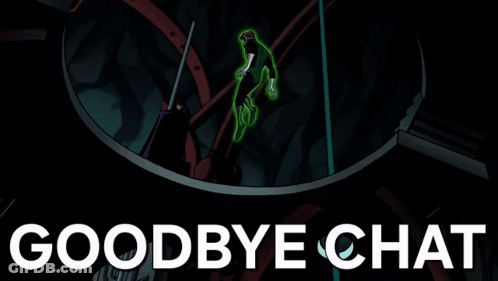 Green Lantern Flying Through Cave Saying Goodbye Chat GIF