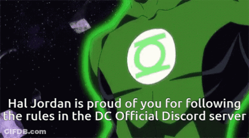 Green Lantern Standing Next To Man In Green Suit GIF