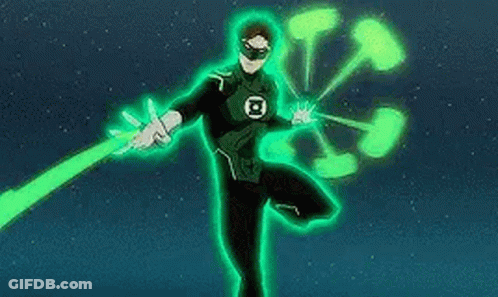 Green Lantern With Arms Crossed GIF