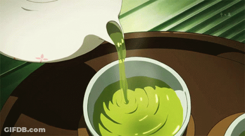 Green Liquid Being Poured From Teapot GIF