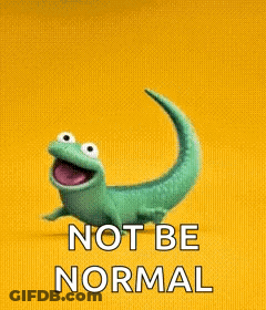 Green Lizard Saying Not Be Normal GIF