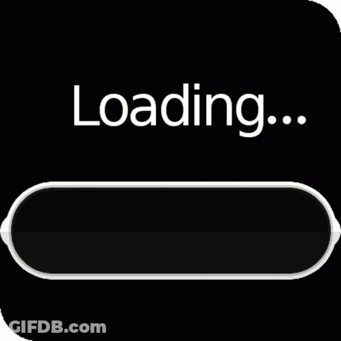Green Loading Bar With Word Loading GIF