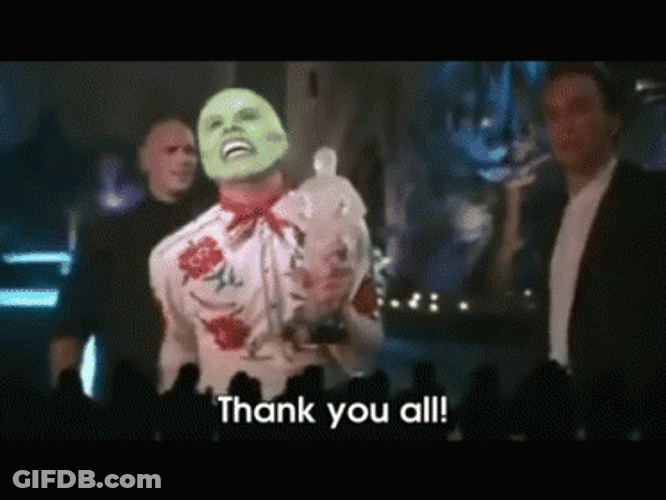 Green Man Saying Thank You All GIF