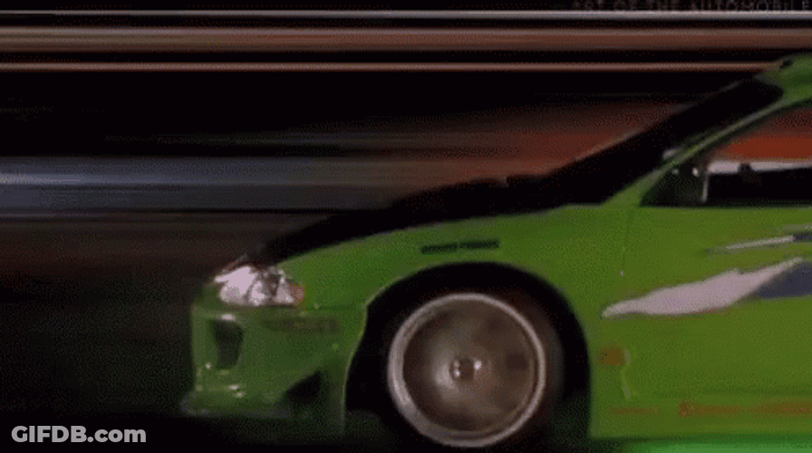 Green Mitsubishi Fast Car GIF