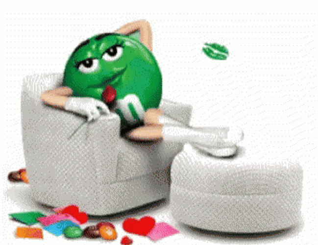 Green MMS Flirty Wink GIF