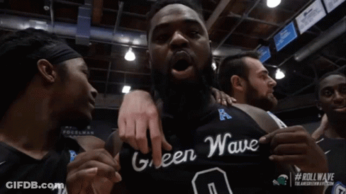 Green Monster Holding Megaphone Saying Tulsa Better Than Longhuskies GIF
