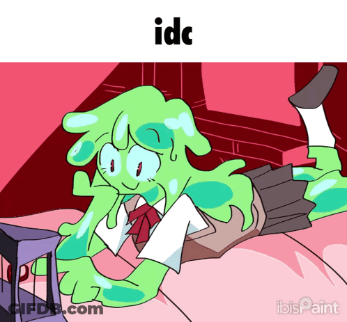 Green Monster Saying IDC GIF
