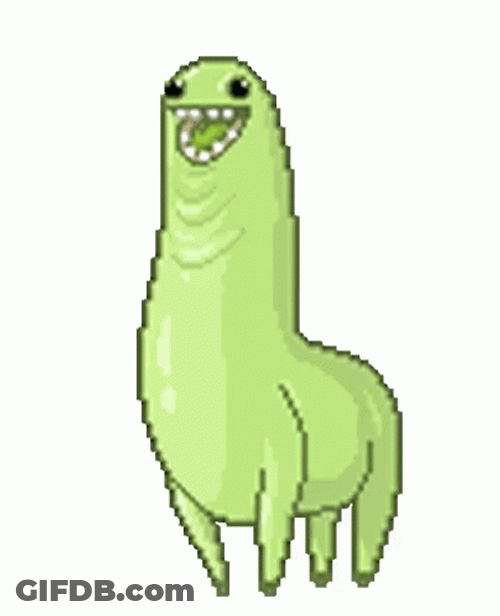 Green Monster Wiggle Run GIF