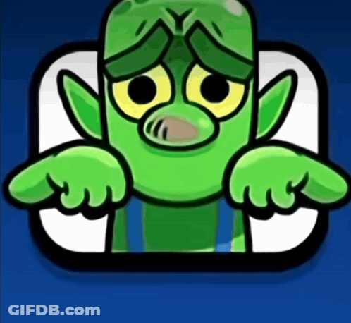 Green Monster With Sad Face GIF
