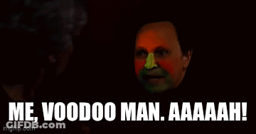 Green Nose Man Saying Me Voodoo Man Aaaahh GIF