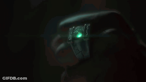 Green Object Glowing In The Dark GIF