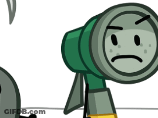 Green Object With Face GIF