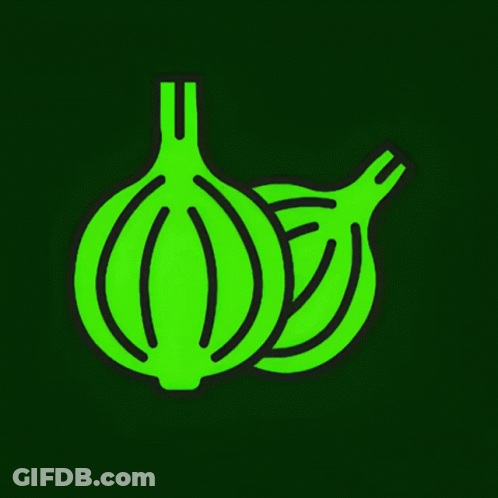 Green Onion Icon With Black Outline GIF