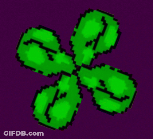 Green Pixel Art Flower With Letter G GIF