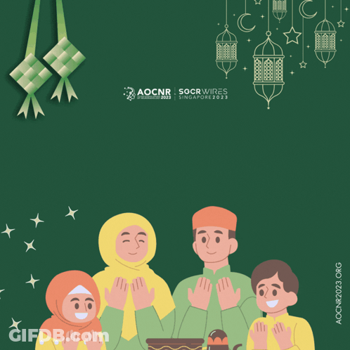 Green Poster Saying Selamat Hari Raya GIF