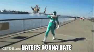 Green Power Ranger Dancing Haters Gonna Hate GIF