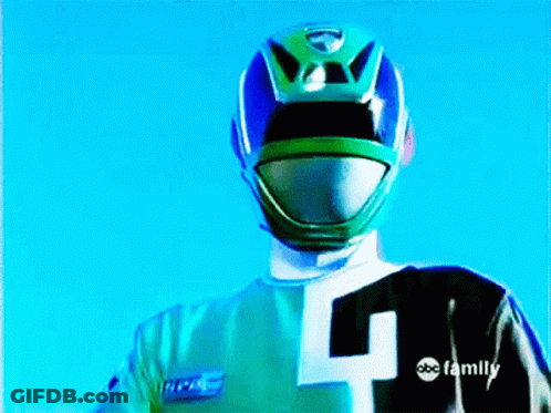 Green Power Ranger Number 4 GIF
