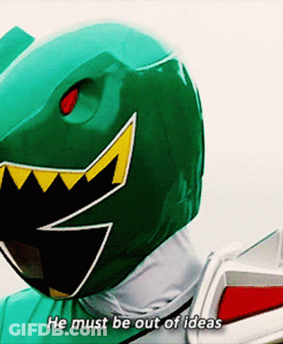 Green Power Ranger Out Of Ideas GIF