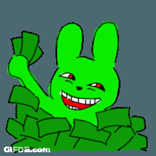 Green Rabbit Sticker GIF