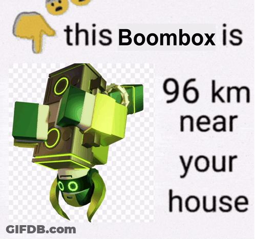 Green Robot This Boombox Is 41 Km Near Your House GIF