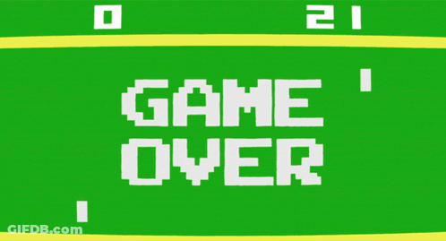 Green Screen Game Over GIF