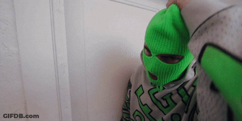 Green Screen Ski Mask Off Music Video GIF