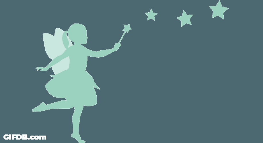 Green Silhouette Fairy GIF