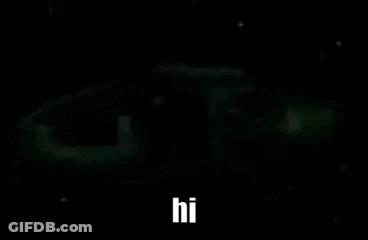 Green Space Ship Saying Hi GIF