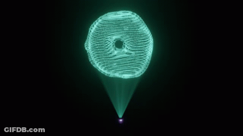 Green Sphere With Hole In Middle GIF