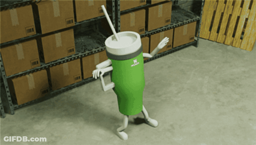 Green Stanley Tumbler Dancing GIF