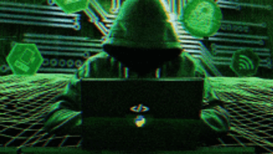 Green Static Background Hacking GIF