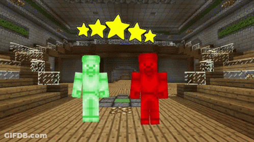 Green Steve Red Steve GIF